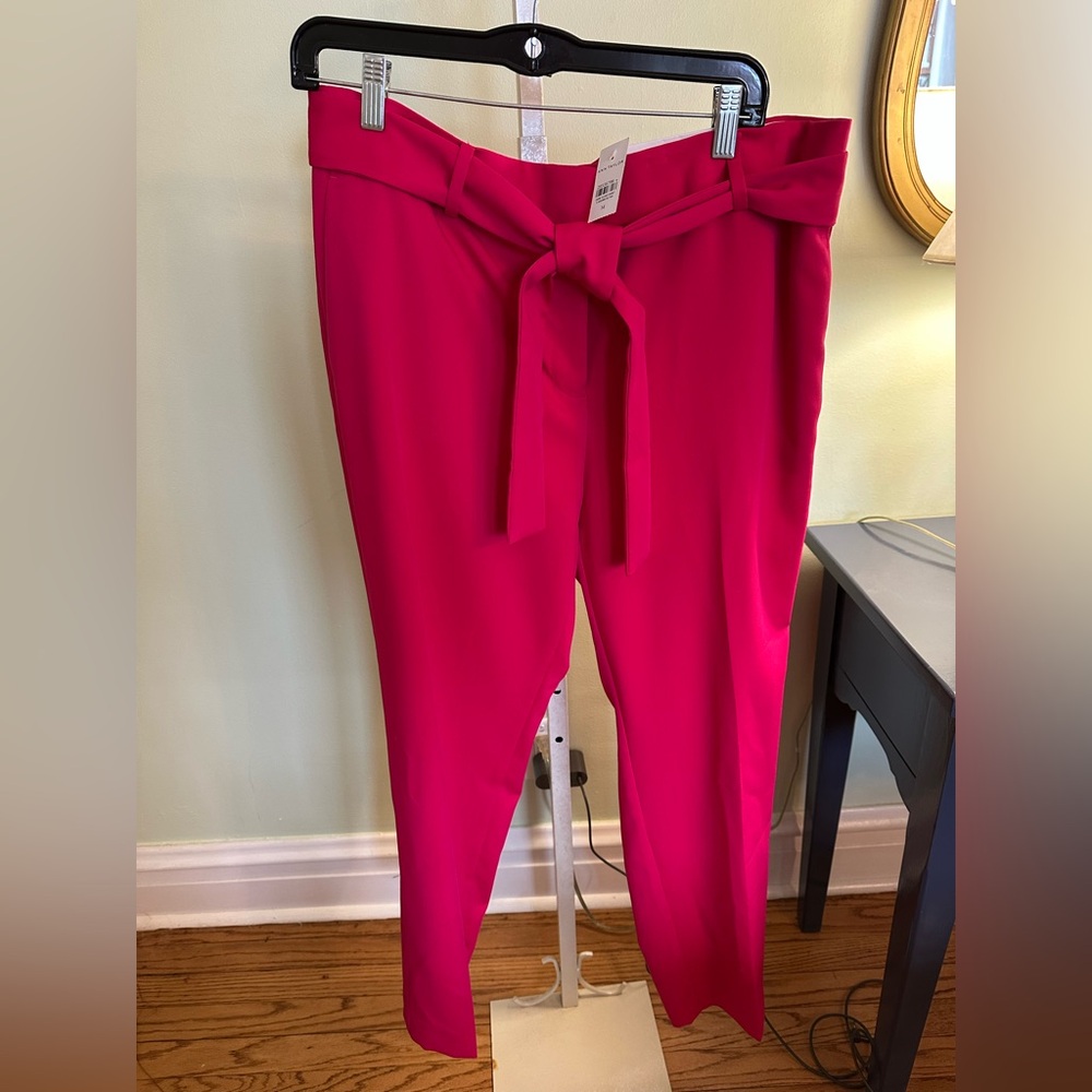 Ann Taylor bright pink ankle length pants size 14